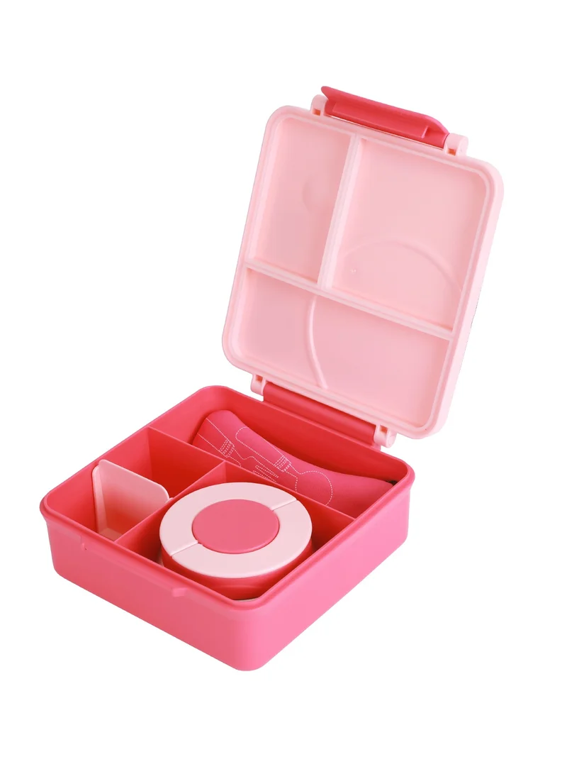Eazy Kids Eazy Kids 3/4 Jumbo Lunch Box w/Bowl, Spoon & Fork - Pink