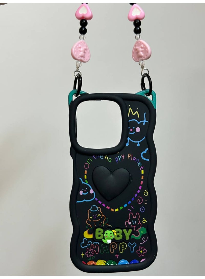 جراب خلفي بتصميم كرتوني جديد علي شكل قلب وعليه كلمه BABY متوافق مع هاتف انفينيكس سمارت 8 - Image 2
