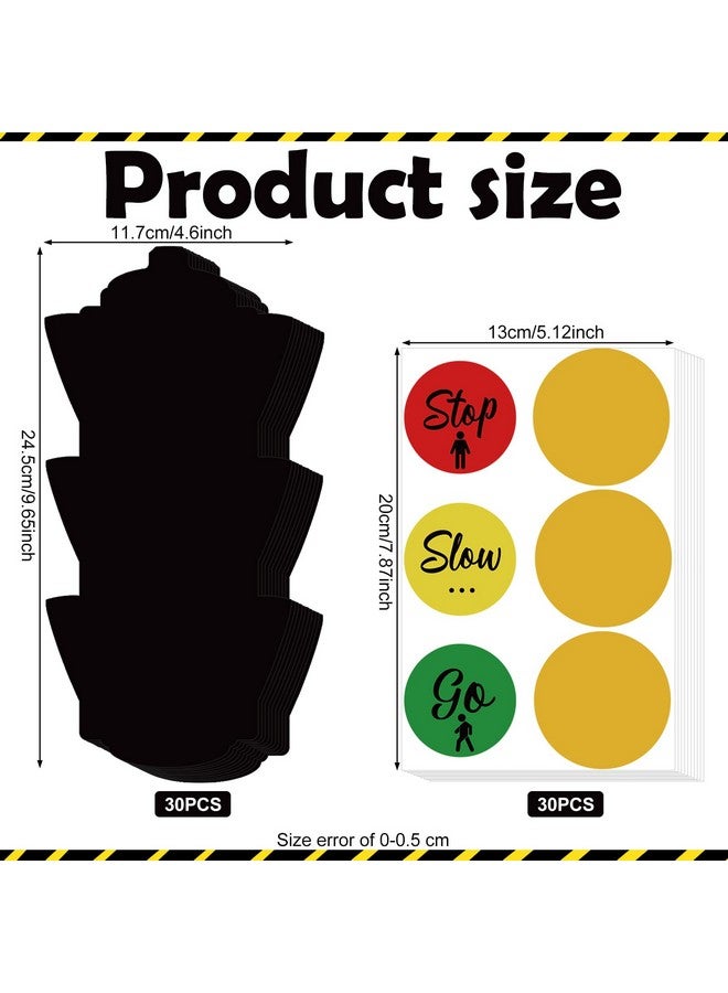 Eaasty 30 Set Kid Traffic Light Diy Craft Kit Children Traffic Lamp Toy Stoplight For Classroom Behavior Management Crosswalk Traffic Signal Light For Student Incentive Christian Party Game(Fresh Style) - Image 3