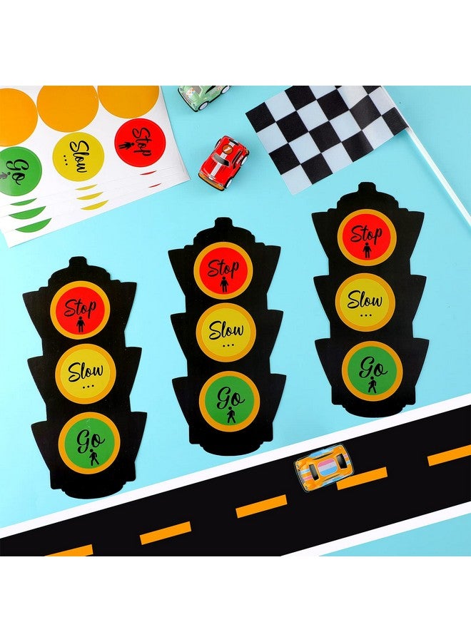 Eaasty 30 Set Kid Traffic Light Diy Craft Kit Children Traffic Lamp Toy Stoplight For Classroom Behavior Management Crosswalk Traffic Signal Light For Student Incentive Christian Party Game(Fresh Style) - Image 5