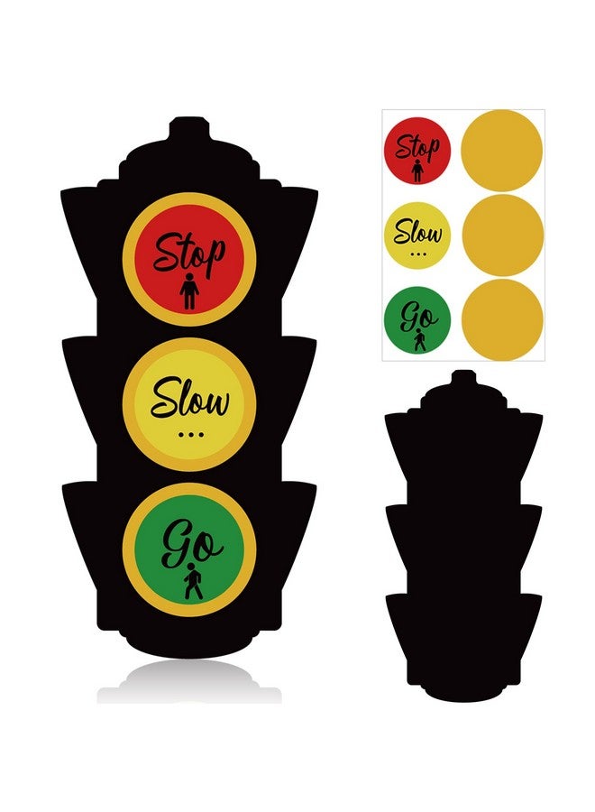 Eaasty 30 Set Kid Traffic Light Diy Craft Kit Children Traffic Lamp Toy Stoplight For Classroom Behavior Management Crosswalk Traffic Signal Light For Student Incentive Christian Party Game(Fresh Style) - Image 1