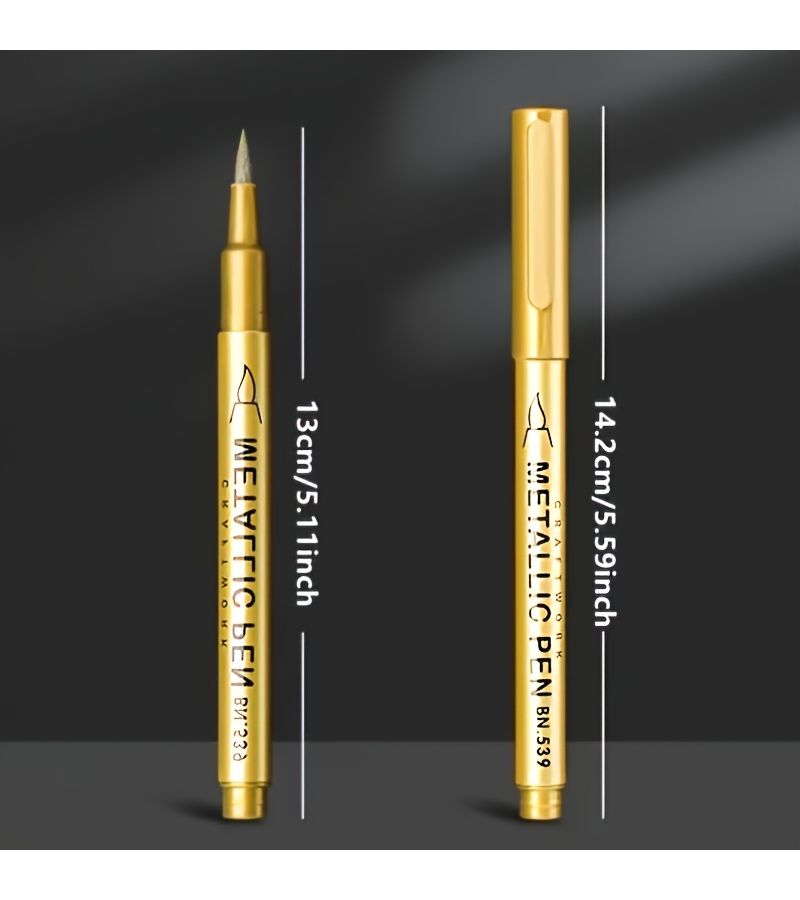 Golden And Silvery Permanent Markers For Graffiti Painting Stone Crafts Art Supplies Random Color - Image 4