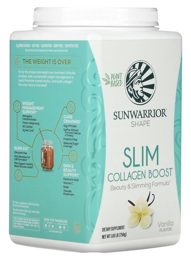 Sunwarrior Shape Slim Collagen Boost Vanilla 1.65 lb (750 g) - Image 2