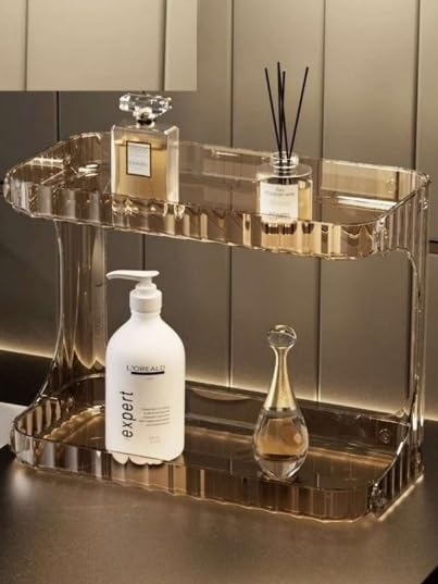 FEELING MALL Acrylic Makeup Storage Cosmetic Holder Organizer Adjustable 360 Rotation Box Display Cases for Vanity Countertop Makeup Storage BoxMakeup Organizer Storage Organizer Perfumes Display Stand - Image 5