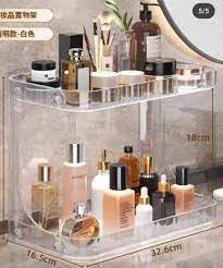 FEELING MALL Acrylic Makeup Storage Cosmetic Holder Organizer Adjustable 360 Rotation Box Display Cases for Vanity Countertop Makeup Storage BoxMakeup Organizer Storage Organizer Perfumes Display Stand - Image 4