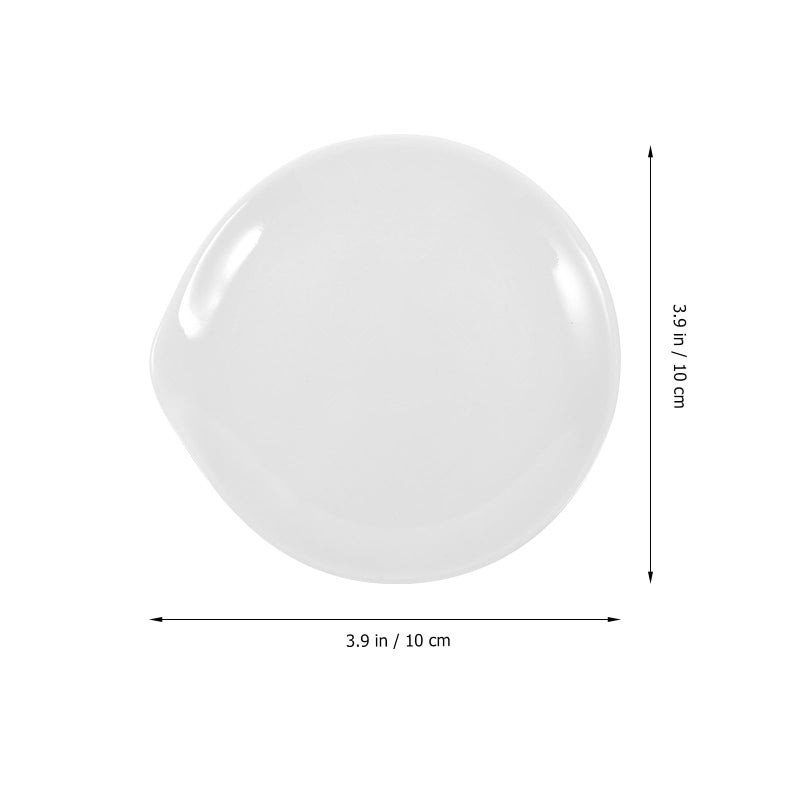 White Ceramic Spoon Rest Heat Resistant Compact Kitchen Utensil Holder - Image 3