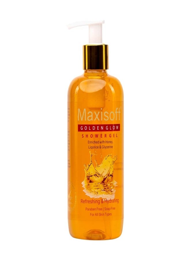 Maxisoft Golden Glow Shower Gel | Refreshing & Hydrating | pH Balanced | Women & Men | Glowing Skin | Suitable for All Skin | Paraben Free |Oil Free | Soap Free | (Pack of 1-300ml) - Image 1