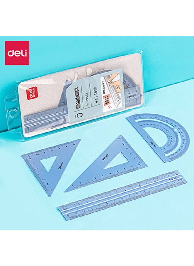 Deli Ruler Set 4 Pcs Set 
