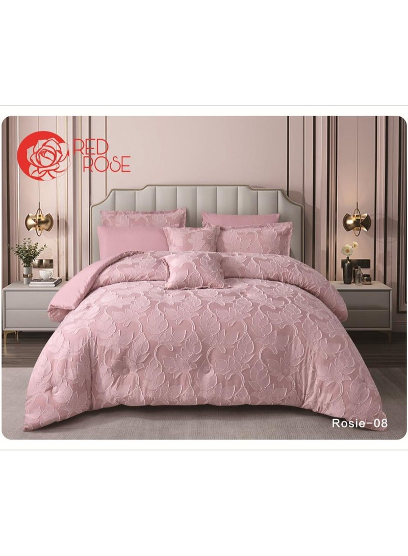 Red Rose Two-piece quilt set, a luxurious summer mattress with excellent medium filling, consisting of 8 pieces / king size 240*260 