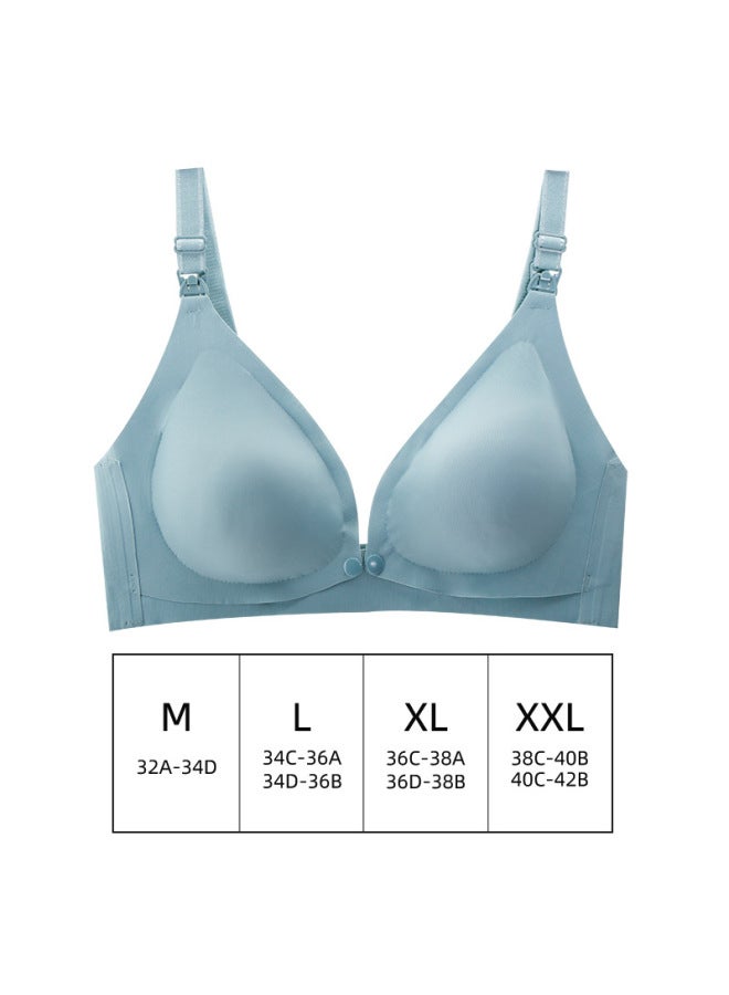 Pregnant Women Nursing Bra Front Open Buckle Cup Gathered Breathable Comfortable Skin-friendly Soft Underwear Bra Spot