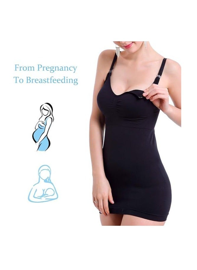 Maternity Nursing Tank Top for , Women's Nursing Maternity Sling Built-In Bra Sleeping Bra 3 Pack - Image 3