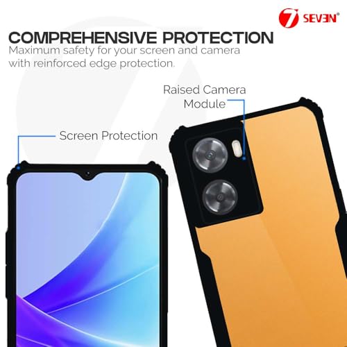 7-Seven 7SEVEN® Ipacky Back Cover for Oppo A57 | A77 | A77S Mobile Back Case Shock Proof Design Camera Edges Protection Crystal Clear Phone Case Precise Cutouts Matte Black Soft Bumper Phone Cover - Image 3