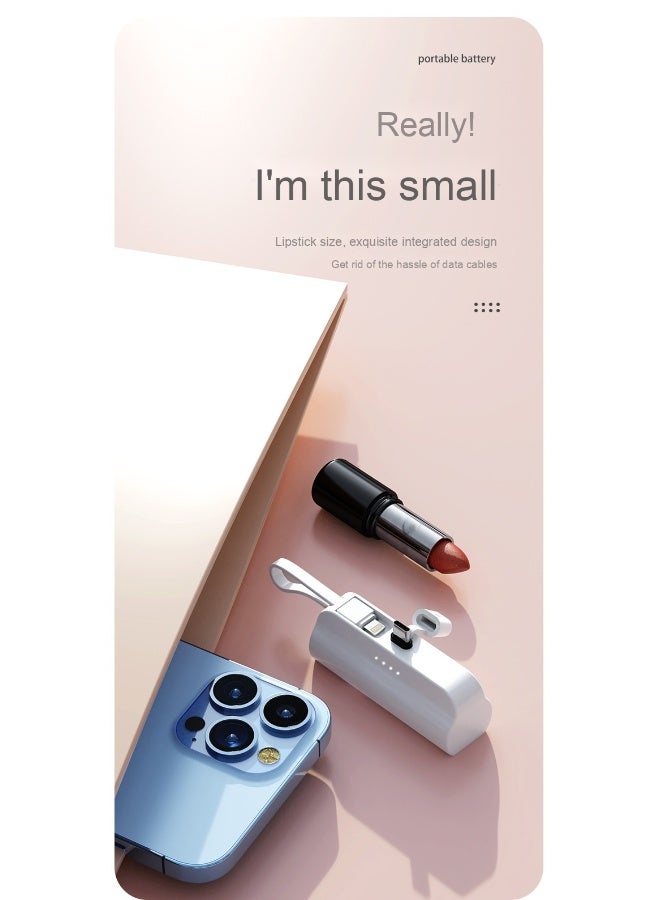Mini Pocket 10000mAh Capsule Power Bank with Phone Stand (Type-C Version Includes Charging Cable for iPhone) - Image 4