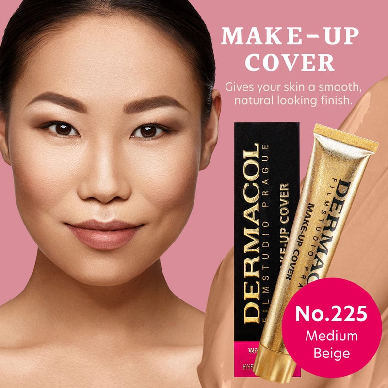 Dermacol - Full Coverage Foundation, Liquid Makeup Matte Foundation with SPF 30, Waterproof Foundation for Oily Skin, Acne, & Under Eye Bags, Long-Lasting Makeup Products, 30g, Shade 225 - Image 2