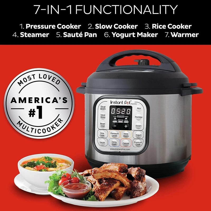 Instant Pot DUO6, 1000W 7-in-1 Smart Multi Cooker, 5.7L Electric Pressure Cooker, Slow Cooker, Rice Cooker, Sauté Pan, Yoghurt Maker, Steamer and Food Warmer, 2 Years Manufacturer's Warranty - Image 2