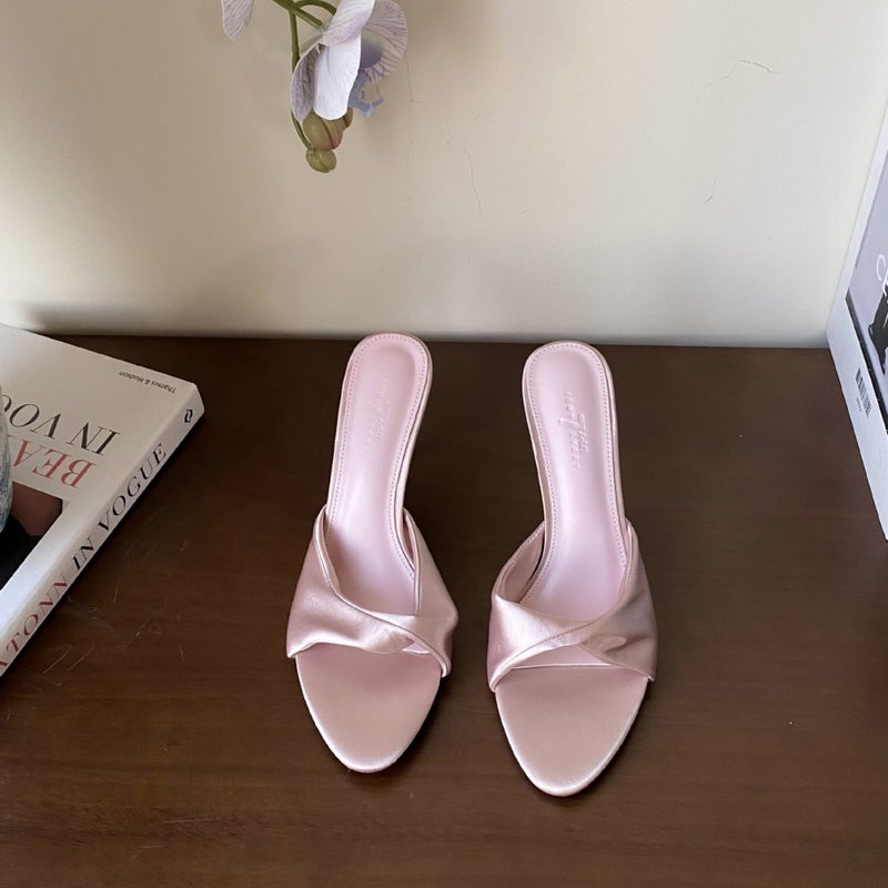 Satin High Heel Sandals - Image 2
