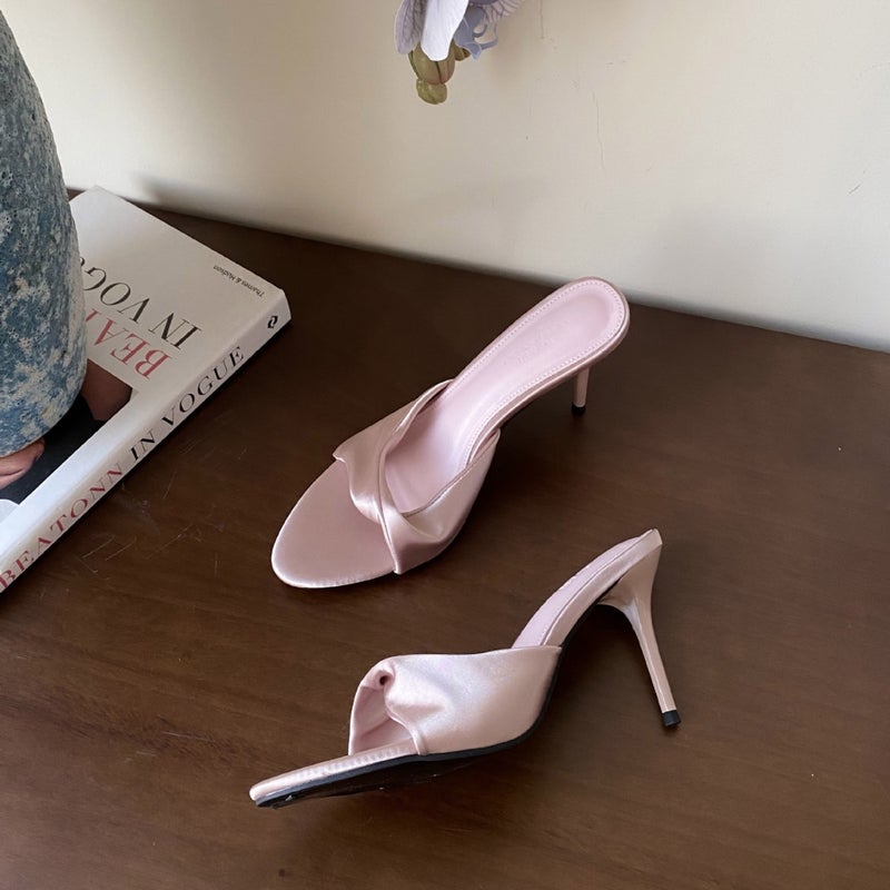 Satin High Heel Sandals - Image 3