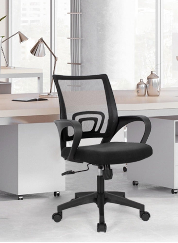 Office Chair Computer Desk Chair Gaming Ergonomic Office Chair Task Chair with Mid Back Cushion Lumbar Support Comfortable Mesh Chair Video Game Chair Swivel Rolling Home Executive Chair