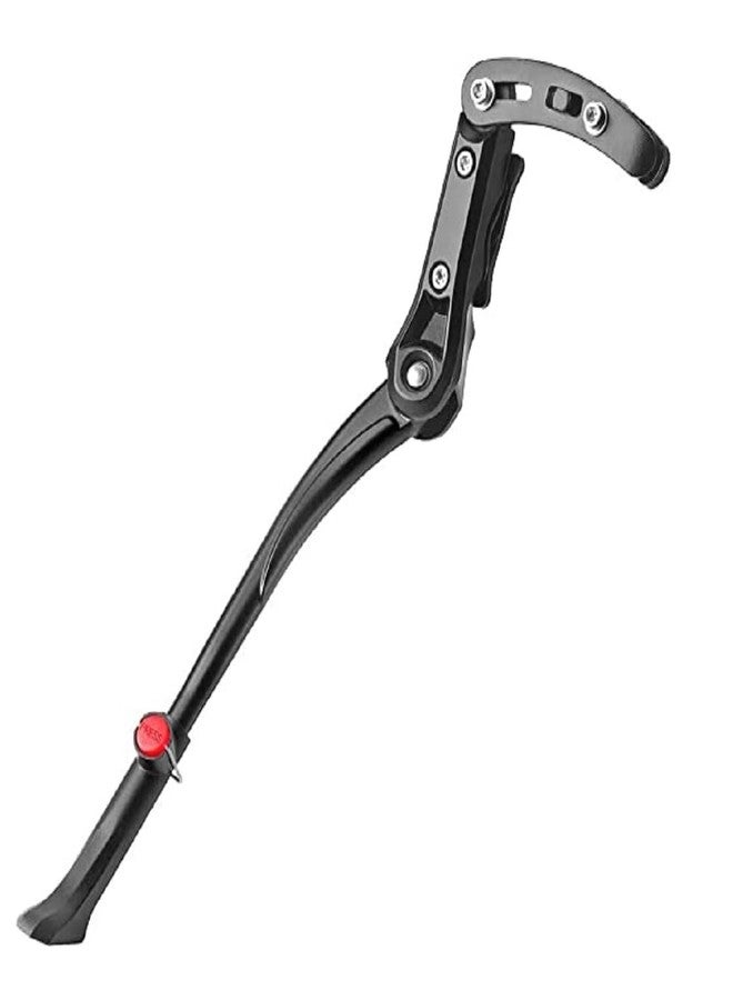 Wavva® Aluminum-Alloy Side Kickstand,Adjustable Support,Kick Stand for Road Bike Mountain Bicycle (Black) (Long Head) - Image 1
