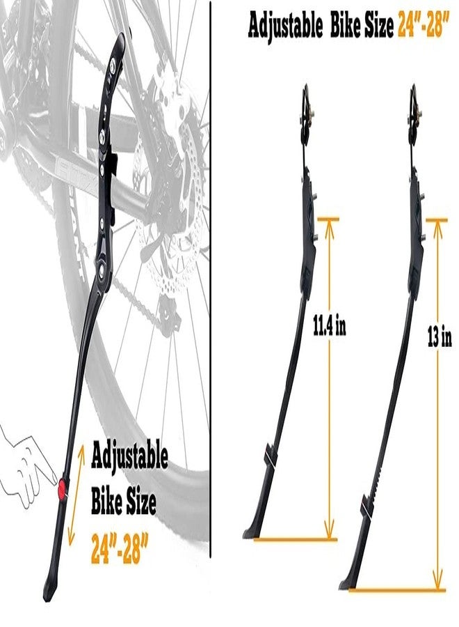 Wavva® Aluminum-Alloy Side Kickstand,Adjustable Support,Kick Stand for Road Bike Mountain Bicycle (Black) (Long Head) - Image 5