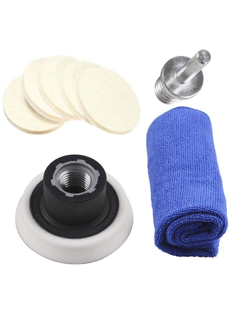 DIY Crafts DIY Crafts Polishing 9 Pcs Windscreen Polishing Kit 3 Felt Polishing Pad Wheel Car Glass Scratch Repair Drill Adapter Tools Glass Metal Pack Of 2 Kit Multi Untility Kit  - Image 1