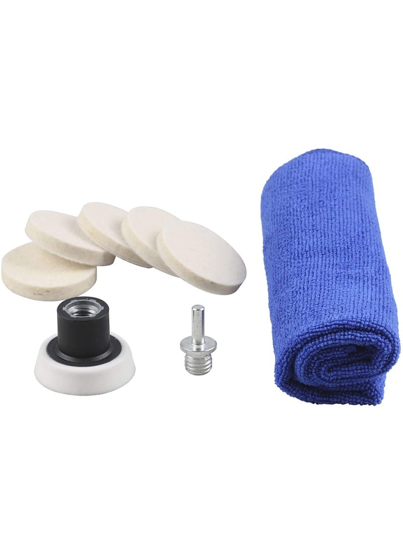 DIY Crafts DIY Crafts Polishing 9 Pcs Windscreen Polishing Kit 3 Felt Polishing Pad Wheel Car Glass Scratch Repair Drill Adapter Tools Glass Metal Pack Of 2 Kit Multi Untility Kit  - Image 3