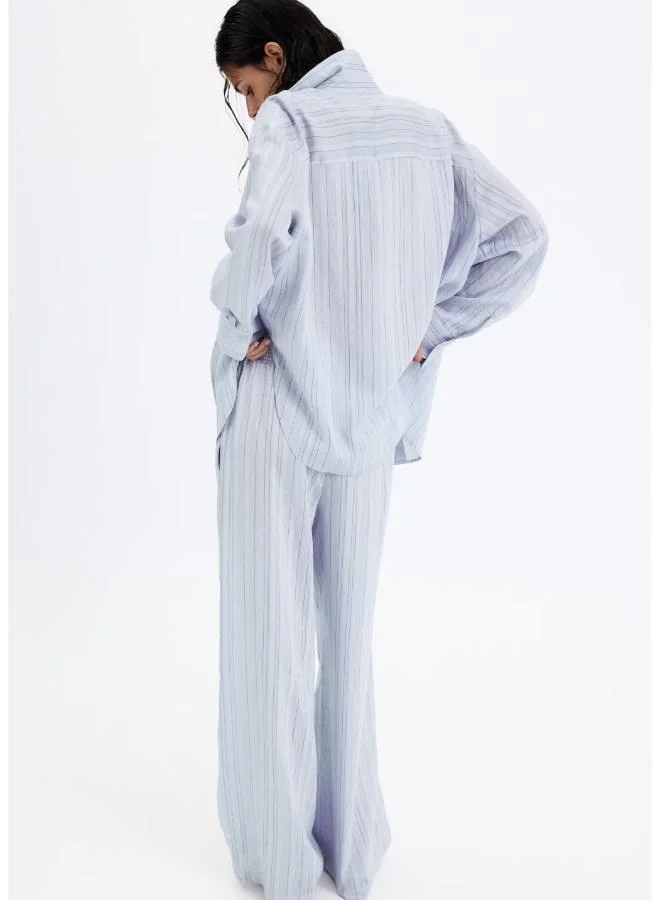 مانجو Straight Striped Trousers
