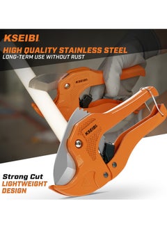 KSEIBI PVC Pipe Cutting Machine, Cuts up to 42 mm, Ratchet Pipe Cutter Heavy-Duty, Tubes Metal Cutter, Metal Shears, Soft PVC Plumbing Tools, Plastic Pipe Cutter, PEX Pipe Cutter - Suitable for Home Working and Plumber.  - Image 3