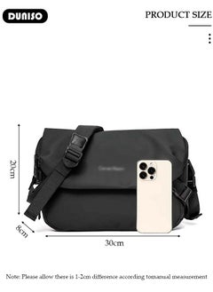 DUNISO Crossbody Bag for Men and Women, Large Capacity Sling Bag with Adjustable Strap, Nylon Water Resistant Messenger Bag,  Anti Theft Bags with 2 Zippers, Lightweight Shoulder Waist Pouch Bag for Sport Travel Work School  - Image 4