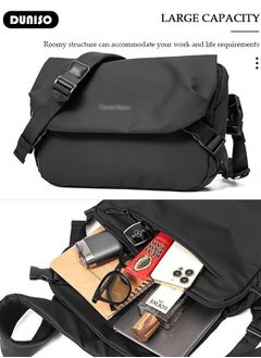 DUNISO Crossbody Bag for Men and Women, Large Capacity Sling Bag with Adjustable Strap, Nylon Water Resistant Messenger Bag,  Anti Theft Bags with 2 Zippers, Lightweight Shoulder Waist Pouch Bag for Sport Travel Work School  - Image 5