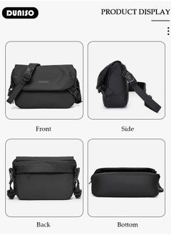 DUNISO Crossbody Bag for Men and Women, Large Capacity Sling Bag with Adjustable Strap, Nylon Water Resistant Messenger Bag,  Anti Theft Bags with 2 Zippers, Lightweight Shoulder Waist Pouch Bag for Sport Travel Work School  - Image 3
