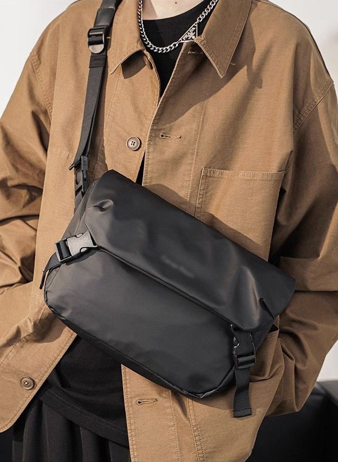 DUNISO Crossbody Bag for Men and Women, Large Capacity Sling Bag with Adjustable Strap, Nylon Water Resistant Messenger Bag,  Anti Theft Bags with 2 Zippers, Lightweight Shoulder Waist Pouch Bag for Sport Travel Work School - Image 2