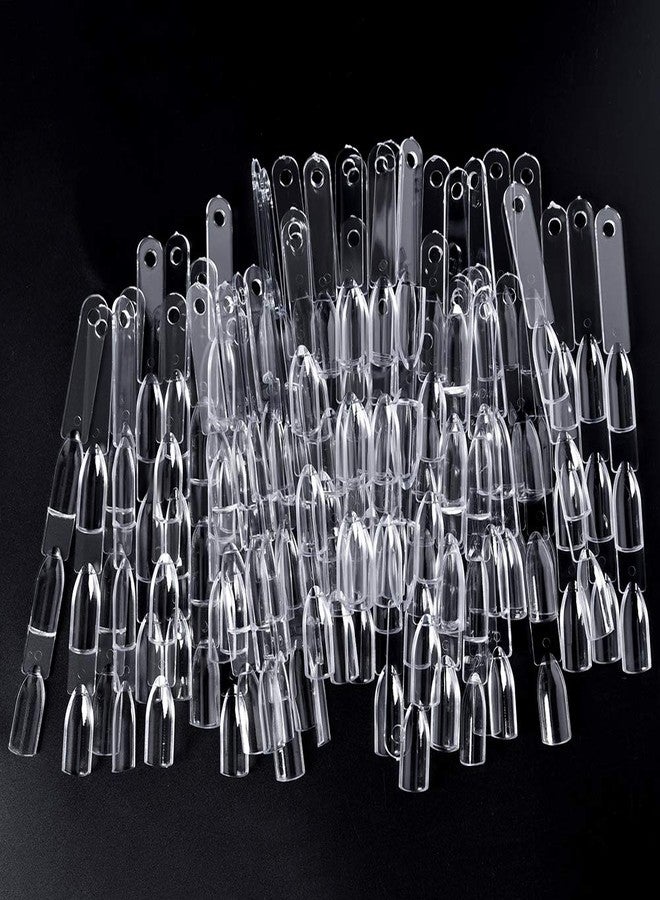 Rolabling False Nail Art Tips Display Polish UV Gel Stickers Decoration Practice Tool Nail Art Tips (Clear) - Image 2