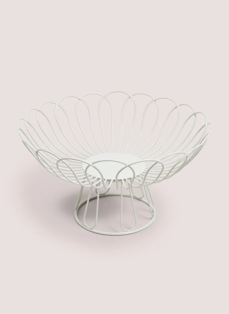 ماتلان Cream Scalloped Wire Bowl