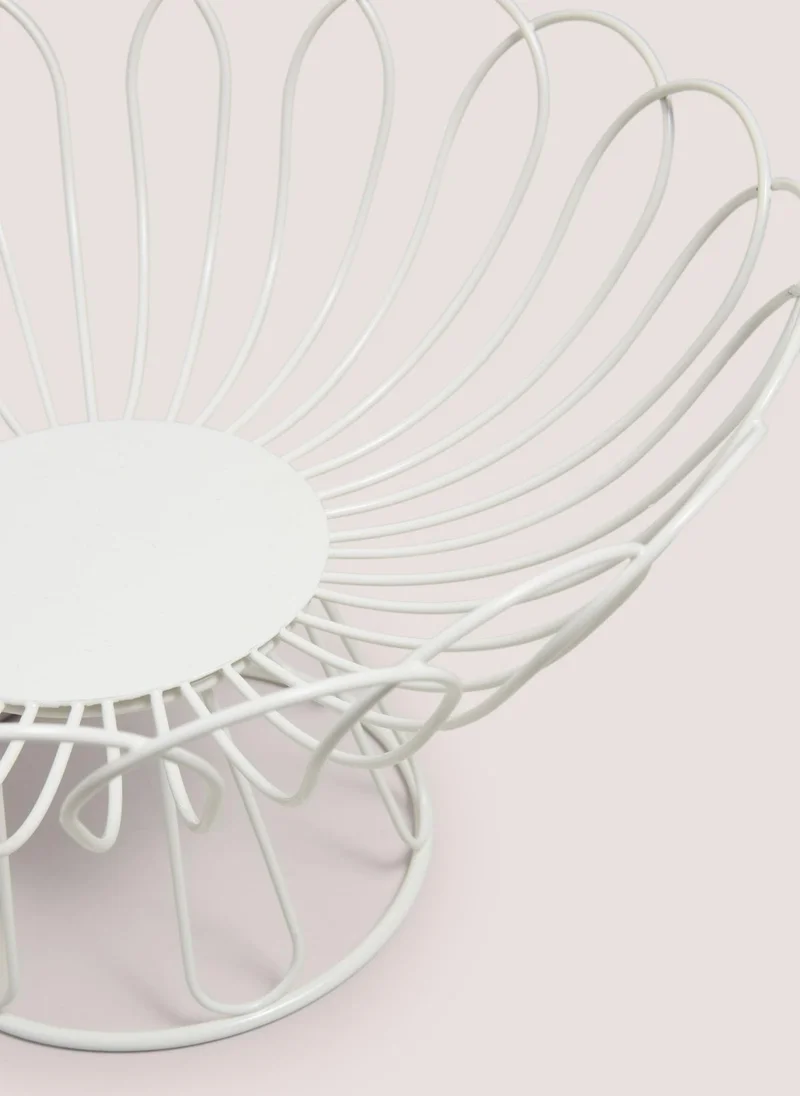 ماتلان Cream Scalloped Wire Bowl