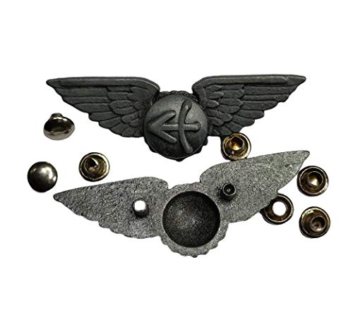 Asiatic Asiatic Antique Silver Metal Badges Brooches with Eagle Wings for Jacket/Fancy Rivets/Fancy Studs/Fancy Buttons/Decorative Studs/Shoes/ Bag/ Belts/ Garments/ Brooches Biker Pins/ Hat Pins Buckles Also Used for Making DIY Items (Pack of 50 ) - Image 5
