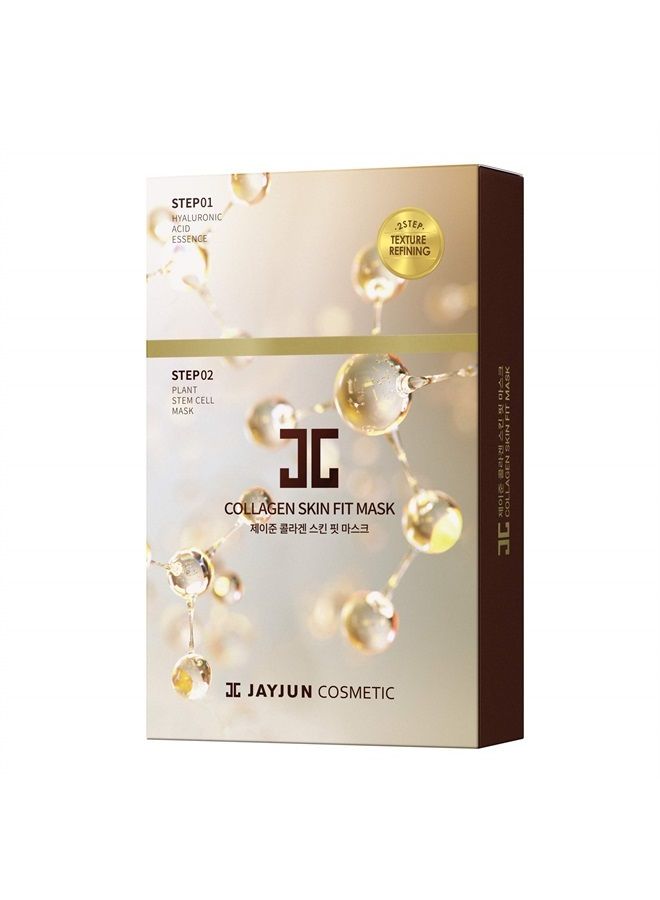 JAYJUN JJ قناع الكولاجين للبشرة من جاي جون، مكون من خطوتين، 10 أوراق، 0.84 أونصة سائلة، 25 مل - Image 2