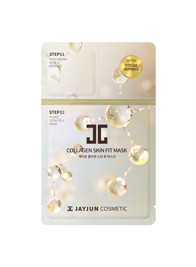 JAYJUN JJ قناع الكولاجين للبشرة من جاي جون، مكون من خطوتين، 10 أوراق، 0.84 أونصة سائلة، 25 مل - Image 3