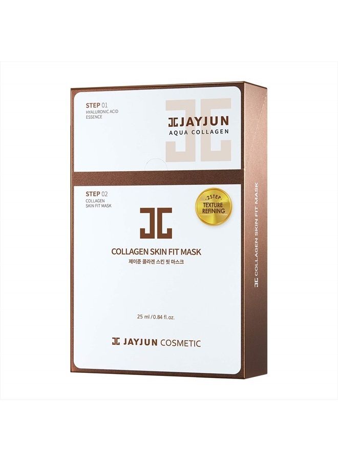 JAYJUN JJ قناع الكولاجين للبشرة من جاي جون، مكون من خطوتين، 10 أوراق، 0.84 أونصة سائلة، 25 مل - Image 4