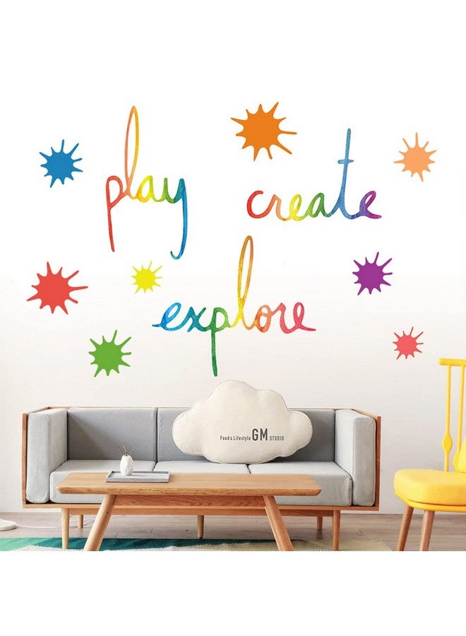 SUPANT Inspirational Wall Decor Quotes for Boy Girl Room Decor for Teen Girl Living Room Bedroom Classroom Playroom Nursery Girls Boys Room Wall Decals Decorations (Play, Create, Explore) - Image 1