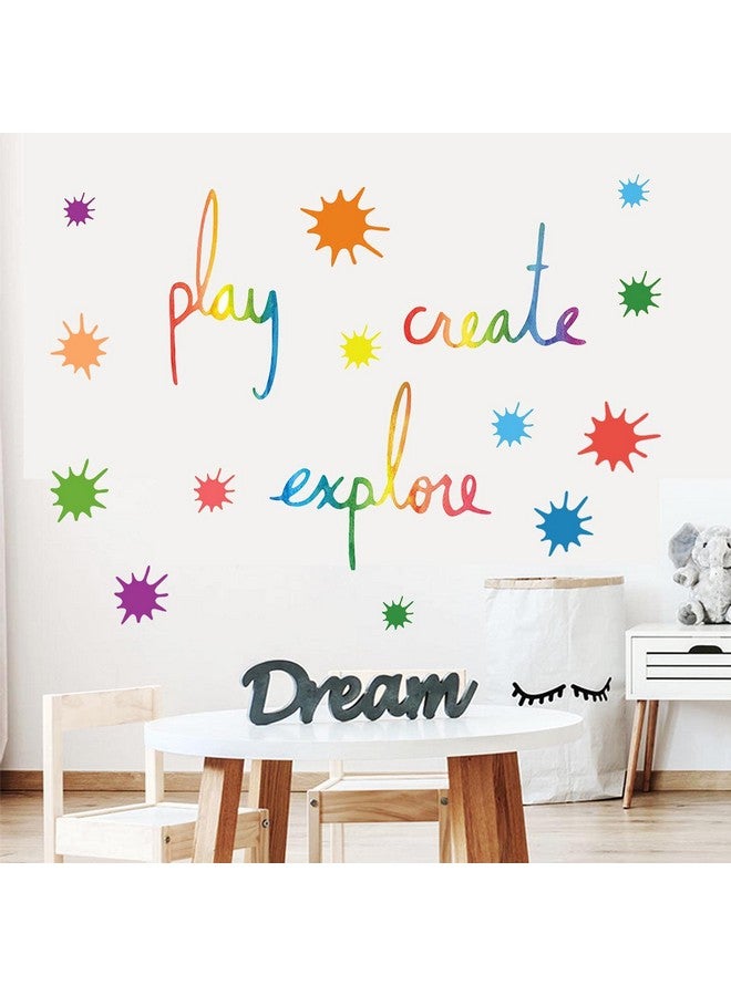 SUPANT Inspirational Wall Decor Quotes for Boy Girl Room Decor for Teen Girl Living Room Bedroom Classroom Playroom Nursery Girls Boys Room Wall Decals Decorations (Play, Create, Explore) - Image 5