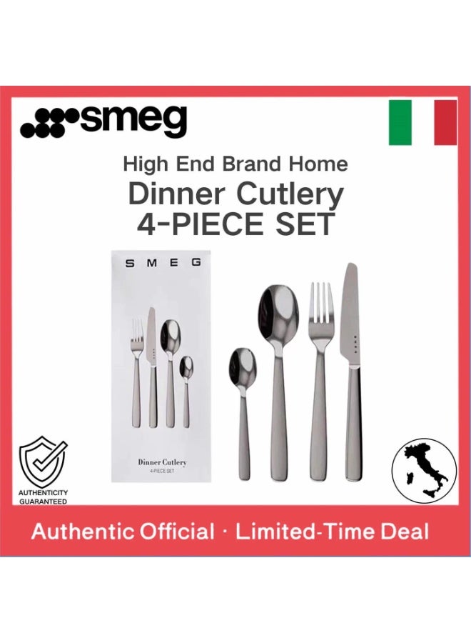 SMEG Italy Imported Retro-Style Cutlery Set | Designer Collaboration | Eco-Friendly 304 Stainless Steel | Gift Box Edition | Premium Kitchen Aesthetics