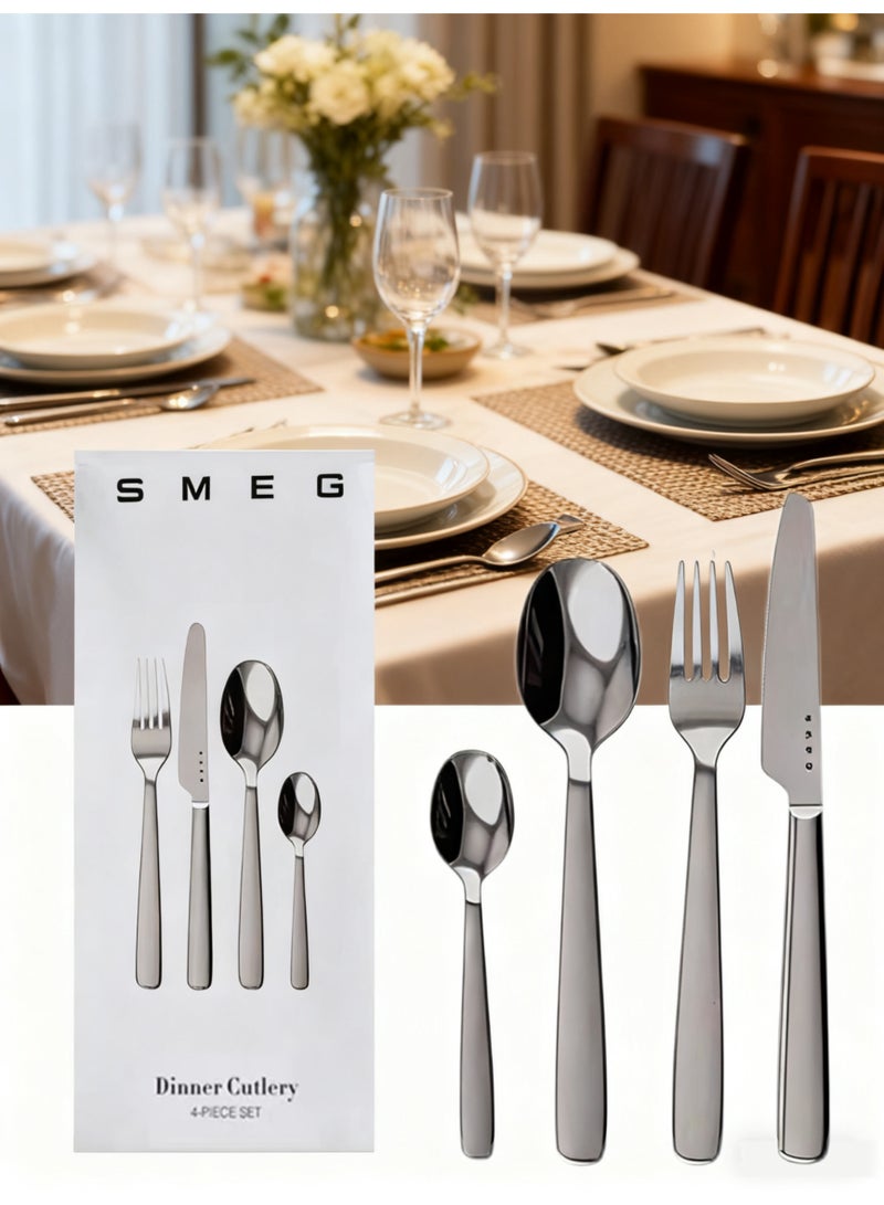 SMEG Italy Imported Retro-Style Cutlery Set | Designer Collaboration | Eco-Friendly 304 Stainless Steel | Gift Box Edition | Premium Kitchen Aesthetics - Image 2