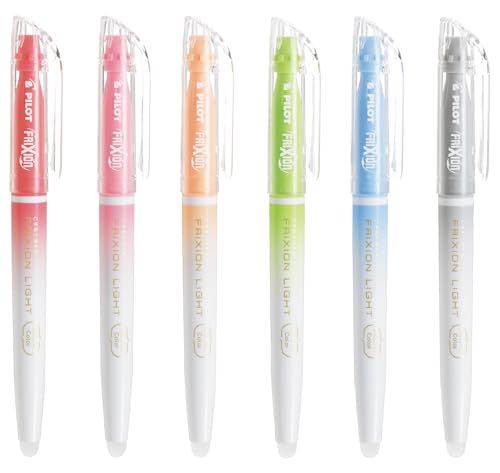 PILOT مجموعة أقلام ماركر بايلوت فريكسون لايت، 6 ألوان طبيعية (SFL-60SL-6CN) - أقلام تعليم - قابلة للمسح، طرف عريض، مناسبة لليد اليمنى واليسرى، 6 ألوان: برتقالي فاتح، وردي مرجاني، أحمر، أزرق سماوي، أخضر فاتح، رمادي - Image 2