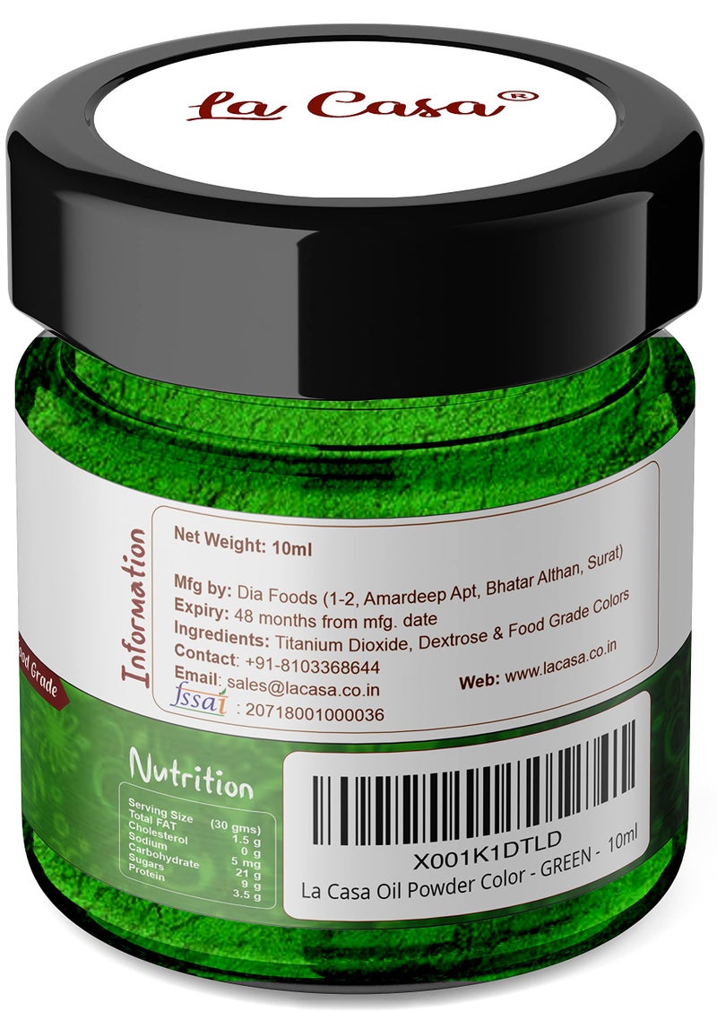 La Casa Oil Powder Food Color-RED+BLUE+GREEN+YELLOW+ORANGE+GREY | Highly Concentrated Edible Color | 10mlx6 | - Image 3