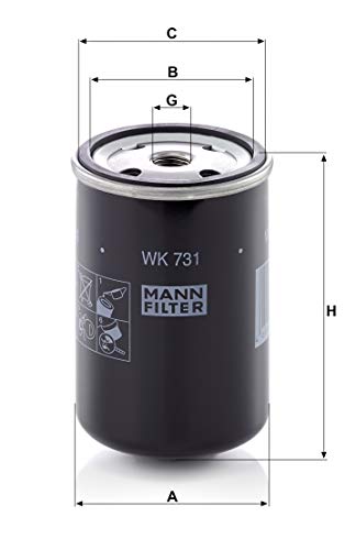 Mann Filter WK731 Spin-On Fuel Filter - Image 2