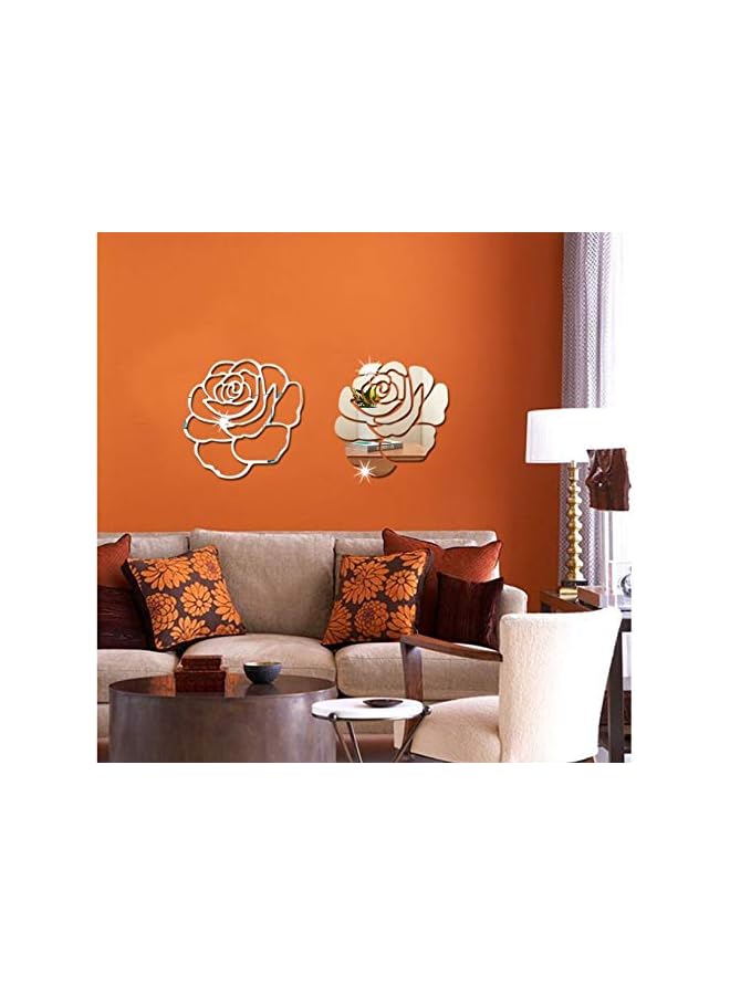 Zaboon Flower 3D Mirror Wall Stickers Diy Home Decor Living Room Bedroom Wall Decoration Acrylic Mirrored Decorative Wall Decal - Image 1