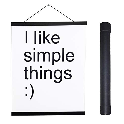 Artmag Magnetic Poster Hanger Frame, 8x10 8x12 8x24 Light Wood Wooden Magnet Canvas Artwork Print Poster Hangers Frames Hanging Kit (Black, 8") - Image 1