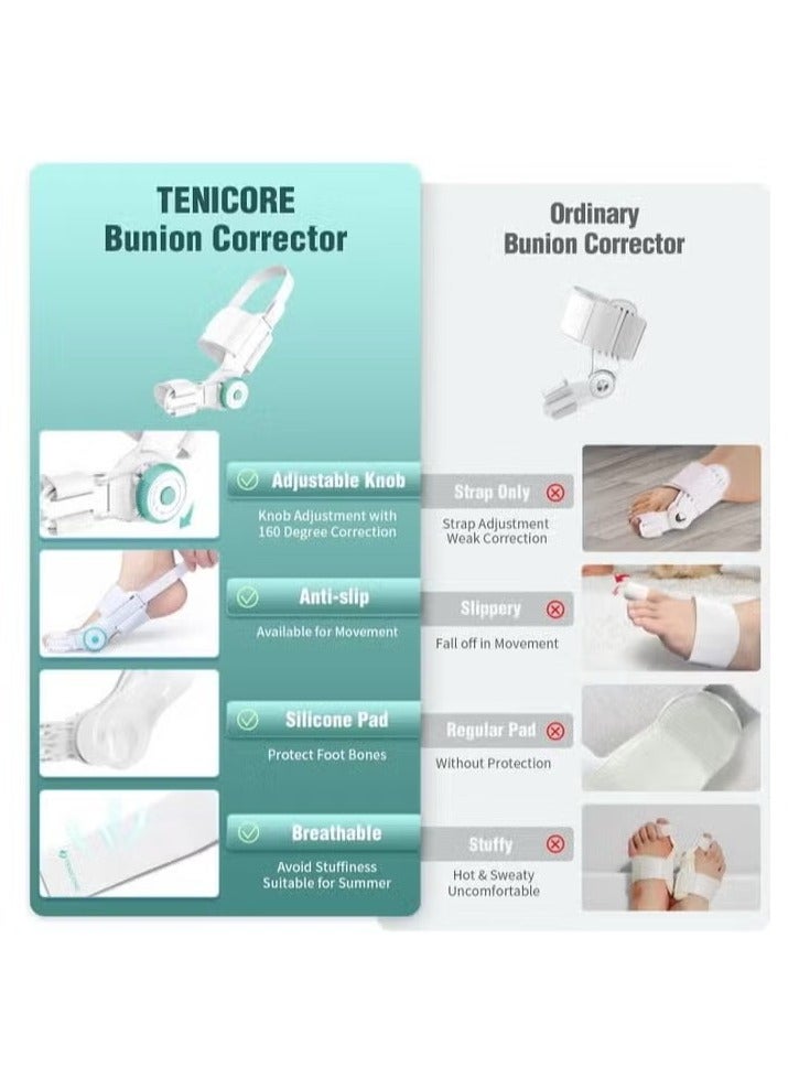 Techlove Bunion Corrector, Adjustable Knob Bunion Splint For Bunion Relief, Suitable For Left And Right Foot Toe Correction - Image 3