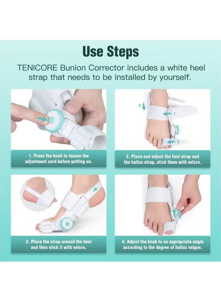 Techlove Bunion Corrector, Adjustable Knob Bunion Splint For Bunion Relief, Suitable For Left And Right Foot Toe Correction - Image 4